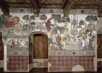 Fontána života, detail cesty k fontáně, 1418-30